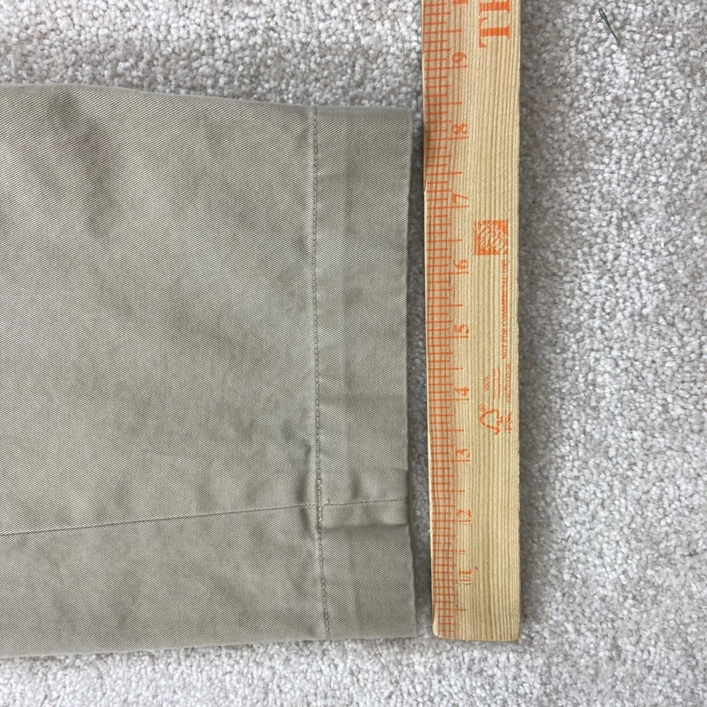 Vintage Polo Ralph Lauren Andrew Pant Mens 34x34 Tan Double Pleated Cotton Chino
